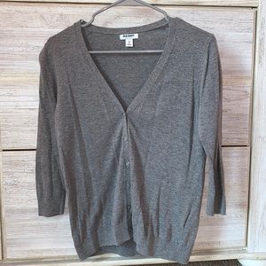 Gray Button Up Cardigan